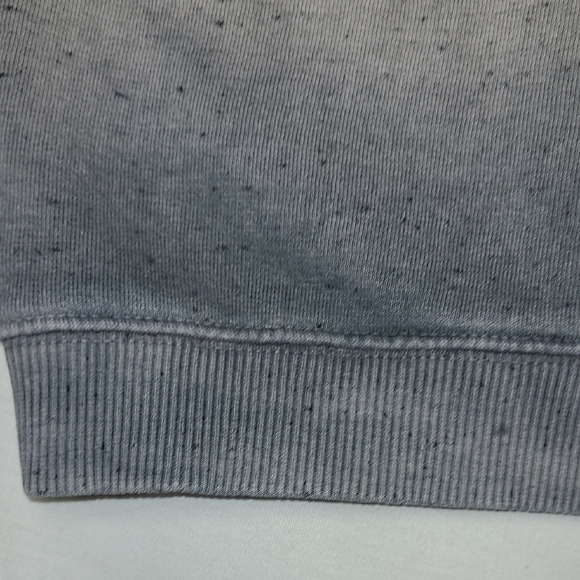 Zara Navy and Gray Umbre Distressed Long sleeve  Crewneck Sweatshirt 7 - Picture 4 of 7